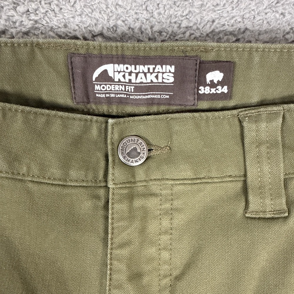 Mountain Khakis Mitchell Pants Mens 38x34 Green Stretch 5 Pocket - Picture 2 of 9